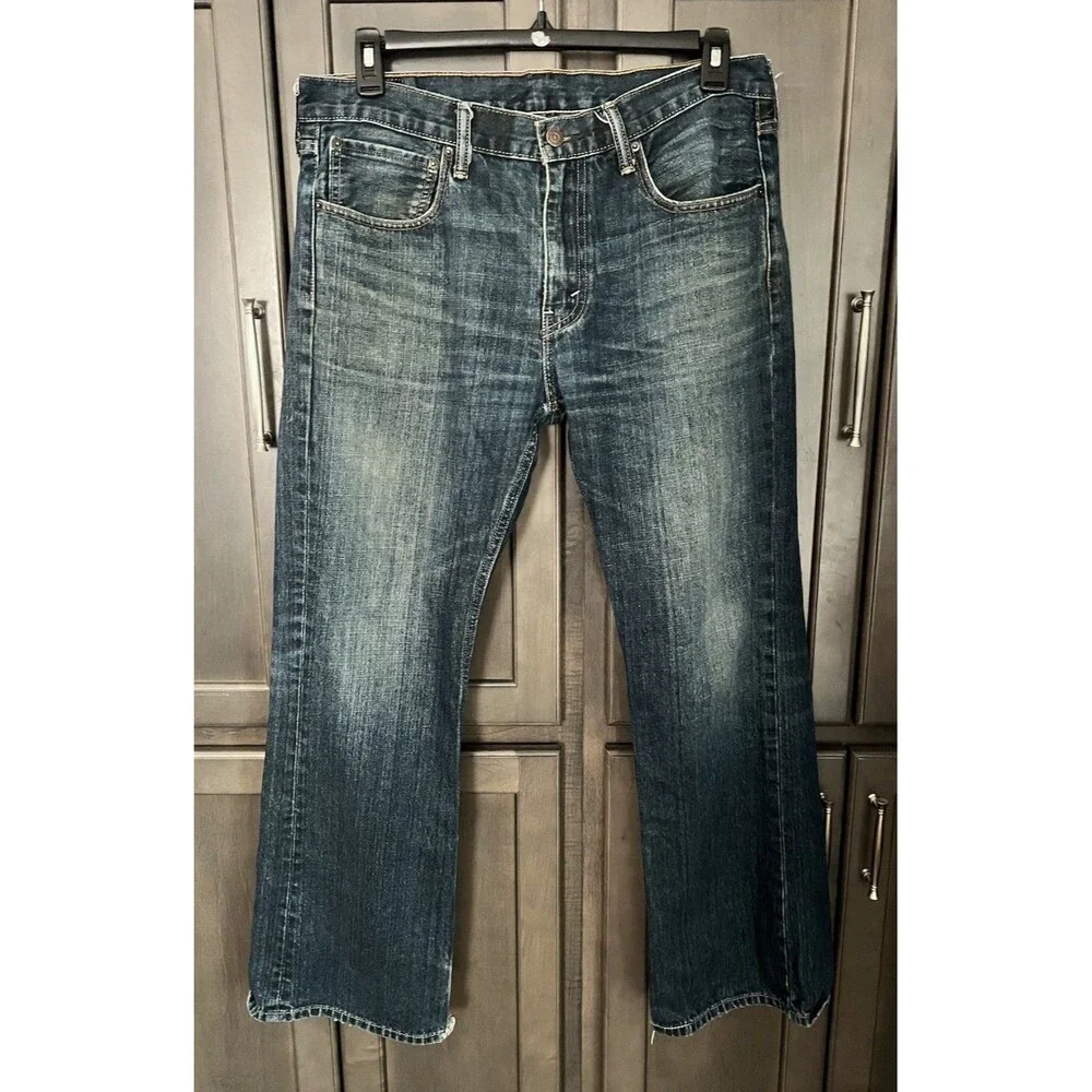 Levi’s 527 Denim Jeans Men’s 36x30 Slim Bootcut Blue Dark Wash